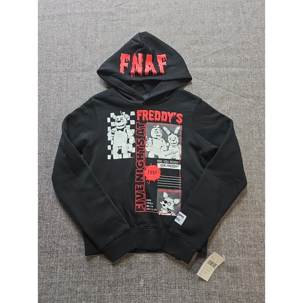Five Nights At Freddy Hoodie Boys Black XXS 4/5 NWT MSRP $38
